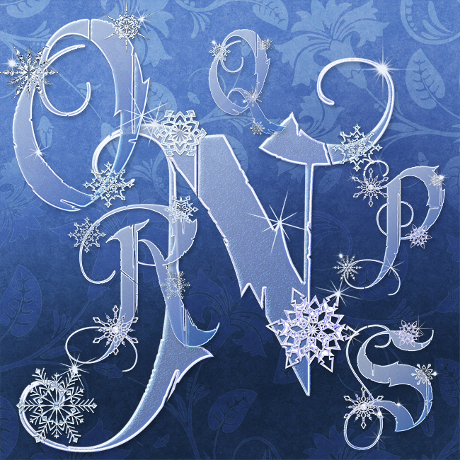 Декоративный алфавит - Ледяная снежинка. Интернет-посиделки